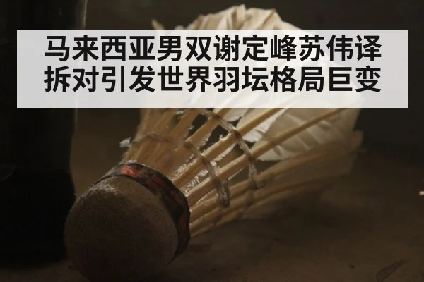 马来西亚男双谢定峰苏伟译拆对引发世界羽坛格局巨变