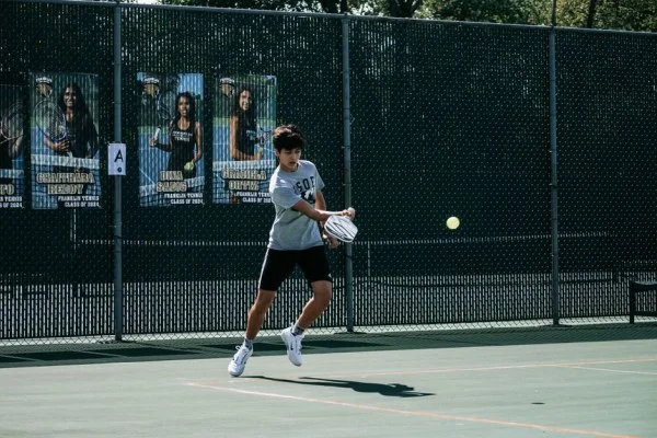 tennis player forehand action